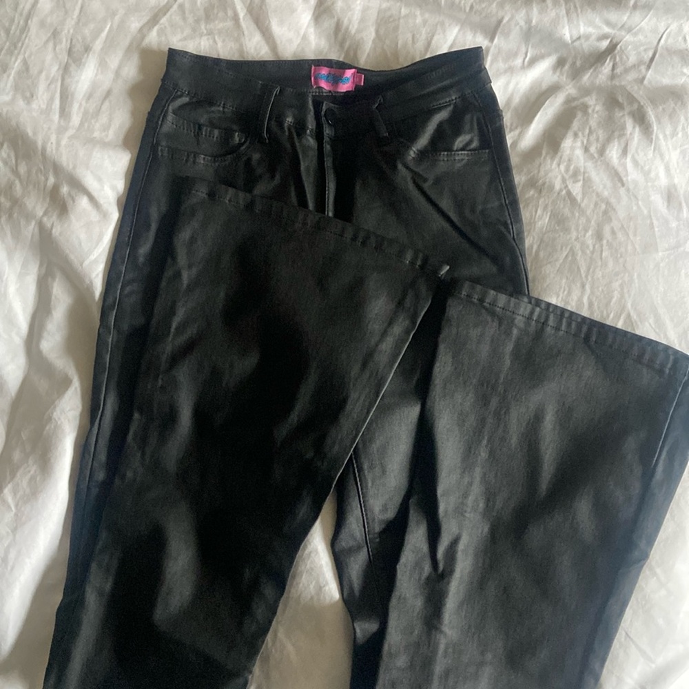 Edixted Faux Leather Flare Pants